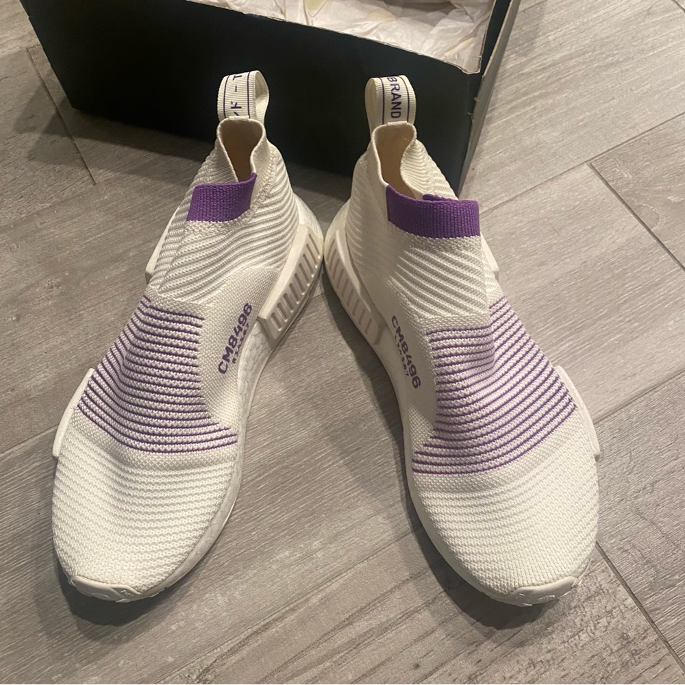 NIB: NMD_CS1 City Sock Sneaker White and purple